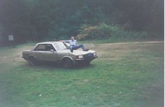 Me on the bonnet of the Granada
