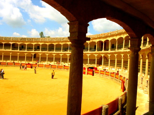 No trip to Spain ends without a visit to a local bullfighting arena with ocre colored sands and Spanish-flag inspired wooden railings although sans the bulls, at this time.
