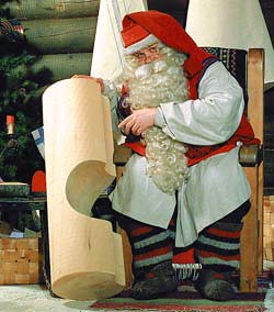 Santa Claus en su taller