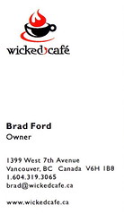 Wicked Cafe Business Card
