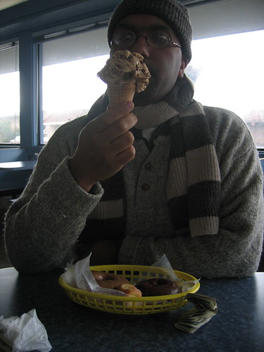Offsite: Photo of Salim eating