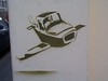 Stencil art carplane